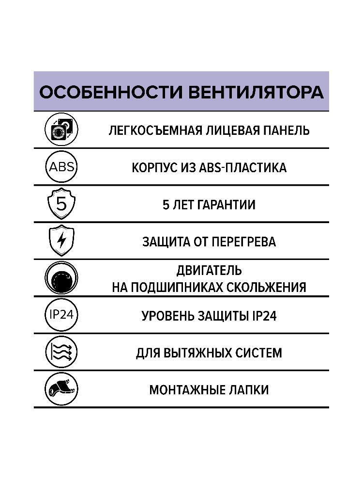 Вентилятор накладной WAVE D120 ERA