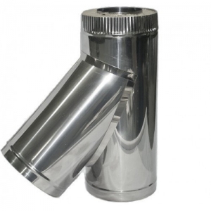 Сэндвич тройник 45° У-образный 130/210 (нерж 1 / нерж 0,5)